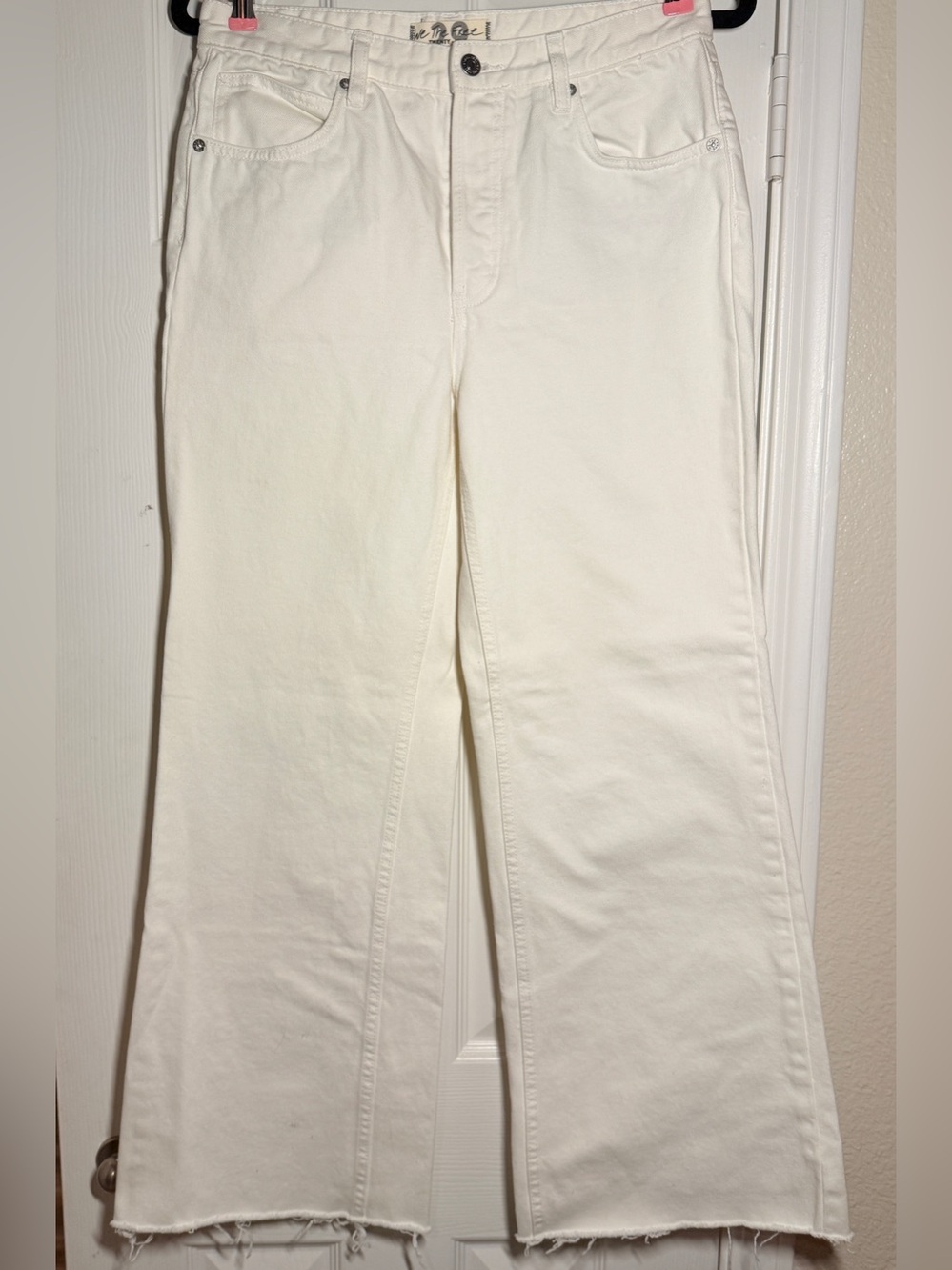 We The Free Button Fly Frayed Wide Leg Women’s Jean
